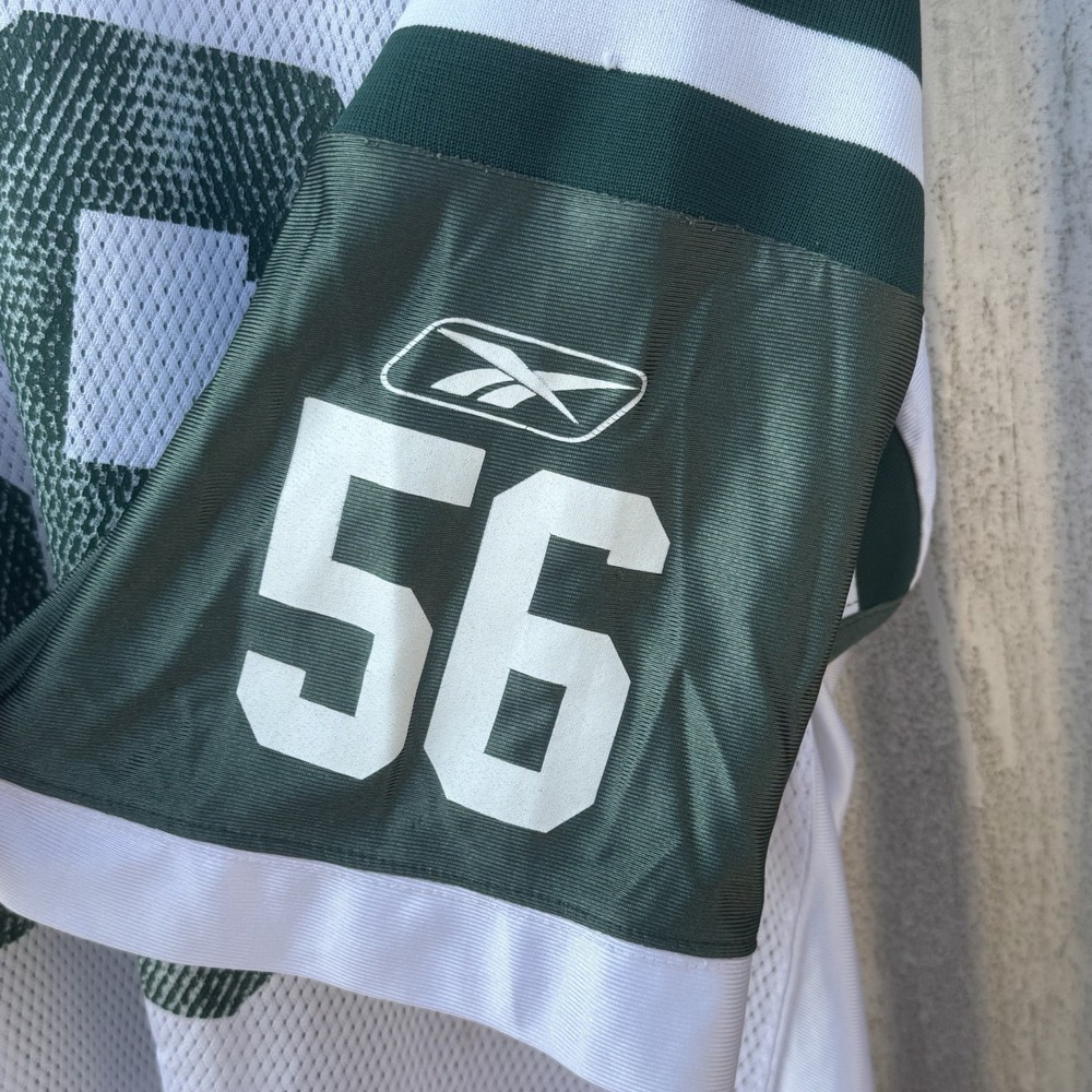 Reebok NFL Jets Cowart 56 Jersey 2XL White Green On Field Football